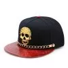 red-pu-leather-brim