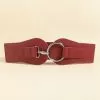 wine-red-silver-buckle